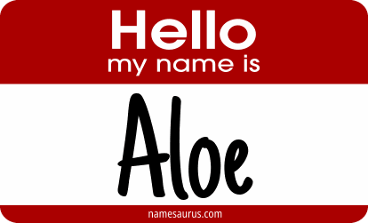 Hello my name is Aloe png download
