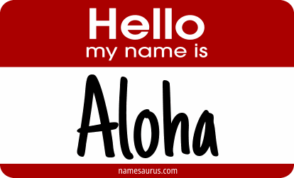 Hello my name is Aloha png download