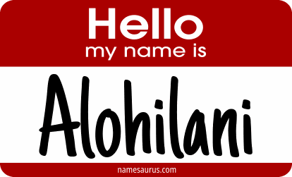 Hello my name is Alohilani png download