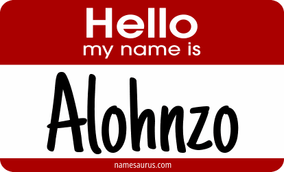 Hello my name is Alohnzo png download
