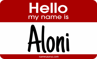 Hello my name is Aloni png download