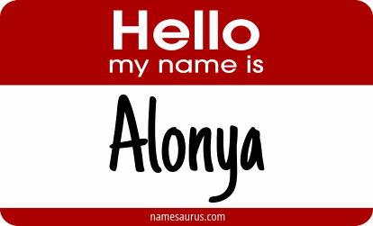 Hello my name is Alonya png download