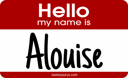Hello my name is Alouise png download