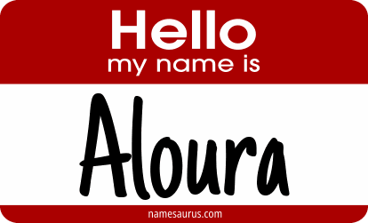 Hello my name is Aloura png download