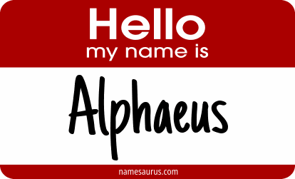 Hello my name is Alphaeus png download