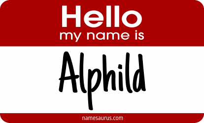 Hello my name is Alphild png download