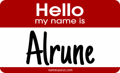 Hello my name is Alrune png download