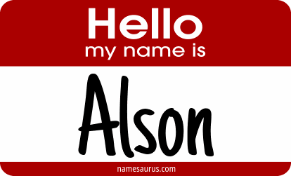 Hello my name is Alson png download