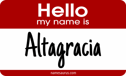 Hello my name is Altagracia png download