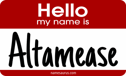 Hello my name is Altamease png download