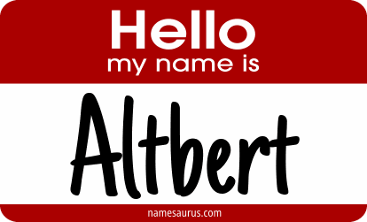 Hello my name is Altbert png download