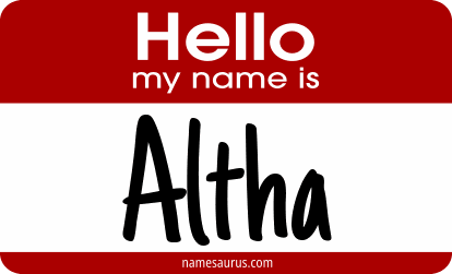 Hello my name is Altha png download