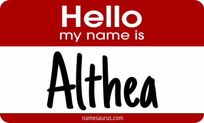 Hello my name is Althea png download