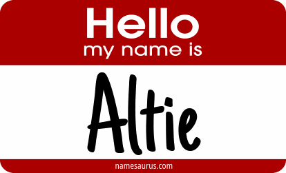 Hello my name is Altie png download