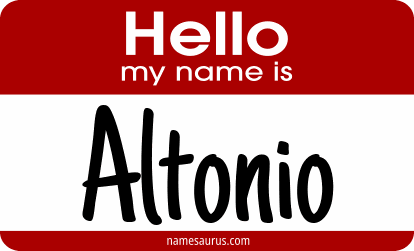 Hello my name is Altonio png download
