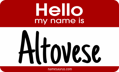 Hello my name is Altovese png download