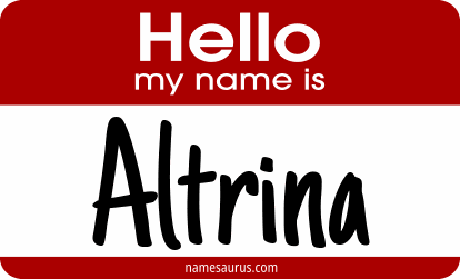 Hello my name is Altrina png download