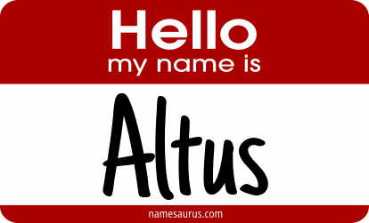 Hello my name is Altus png download