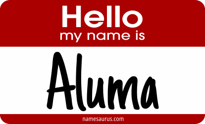 Hello my name is Aluma png download