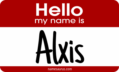 Hello my name is Alxis png download