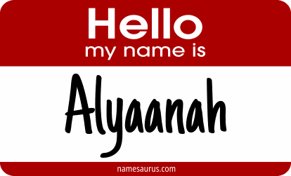 Hello my name is Alyaanah png download