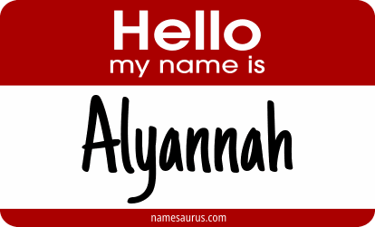 Hello my name is Alyannah png download
