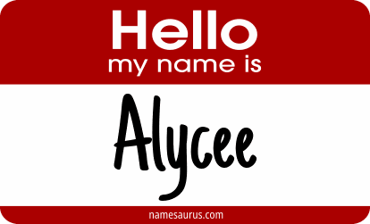 Hello my name is Alycee png download