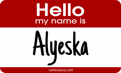 Hello my name is Alyeska png download
