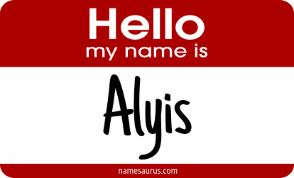 Hello my name is Alyis png download