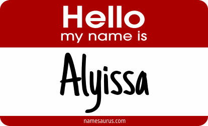 Hello my name is Alyissa png download