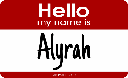 Hello my name is Alyrah png download