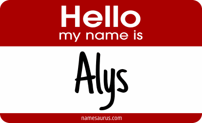 Hello my name is Alys png download