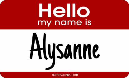 Hello my name is Alysanne png download