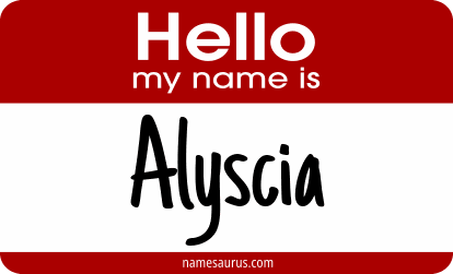 Hello my name is Alyscia png download