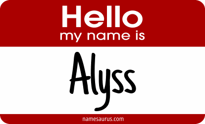 Hello my name is Alyss png download