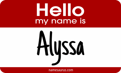 Hello my name is Alyssa png download