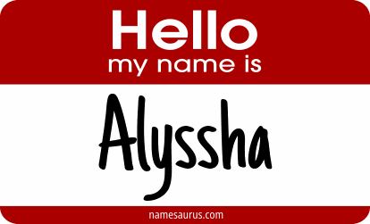 Hello my name is Alyssha png download