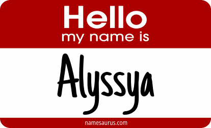 Hello my name is Alyssya png download