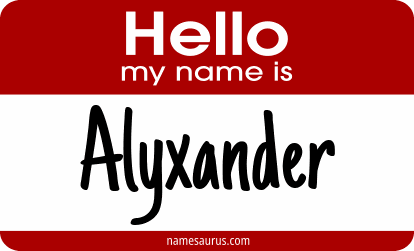 Hello my name is Alyxander png download