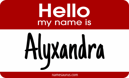 Hello my name is Alyxandra png download