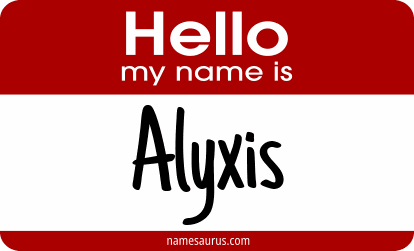 Hello my name is Alyxis png download