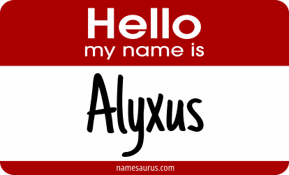Hello my name is Alyxus png download