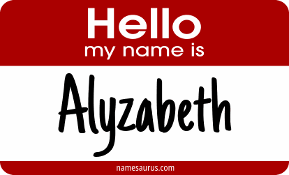 Hello my name is Alyzabeth png download