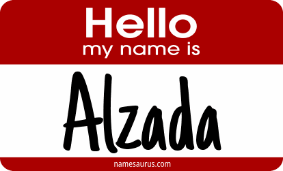 Hello my name is Alzada png download