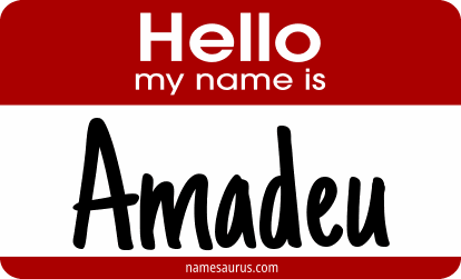 Hello my name is Amadeu png download