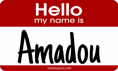 Hello my name is Amadou png download