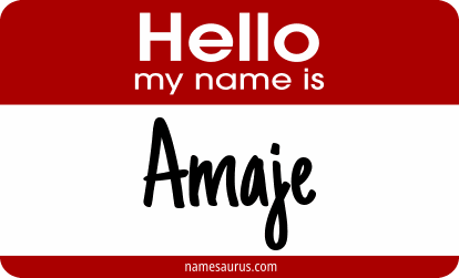 Hello my name is Amaje png download