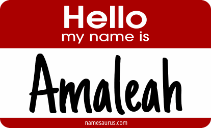 Hello my name is Amaleah png download