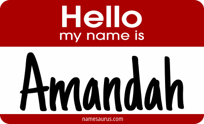 Hello my name is Amandah png download