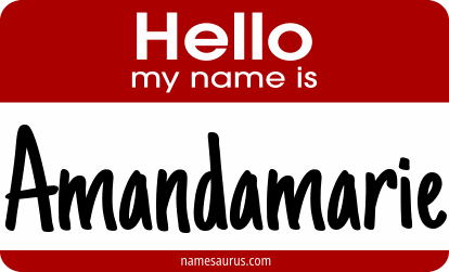 Hello my name is Amandamarie png download